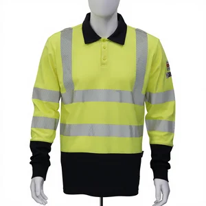 Factory Supply ARC2 FRC Polo Shirt UL Certified Anti-static Workwear Fire Retardant Knit Work Shirt