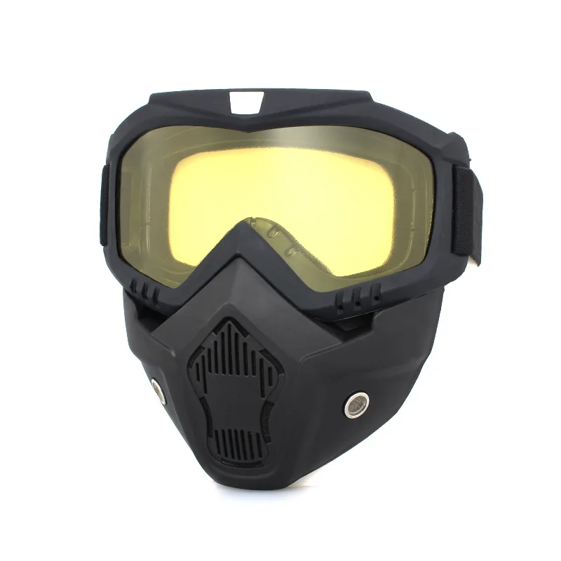 gas masks swim goggles dust masks a motorcycle helmet Wolfsnout Offroad Mask detachable goggles Motorcycle Helmet Riding Goggles Glasses