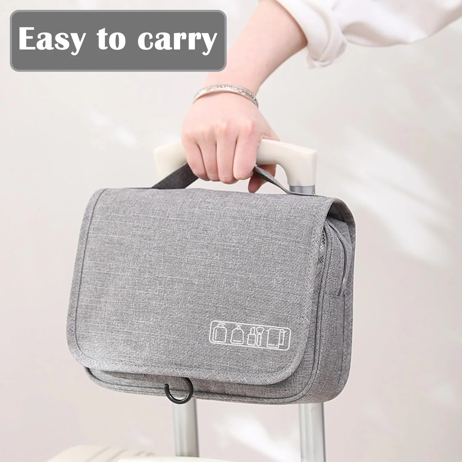 hanging roll-up makeup organizer and travel bag Vanity 4-Layer Toiletry & Wellmall large capacity Hanging Toiletry Organizer Mens Roll