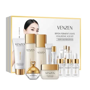 OEM VEZE Private Label Difibro Yeast Hyaluronic Acid Whitening Moisturizing Anti Aging Smooth Skin Care Set