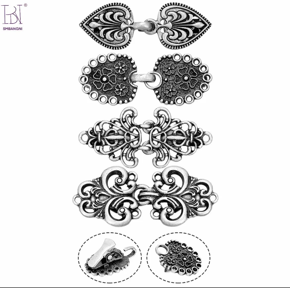 4 шт., Винтажные заколки для свитера и шали-Добавьте ретро-нотку к вашей одежде!