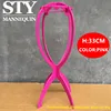 STAND PERRUQUE-COULEUR ROSE