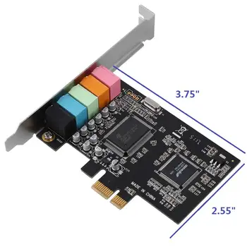 5.1 Internal Sound Card for PC Wins 10 8 7 with Low Profile Bracket