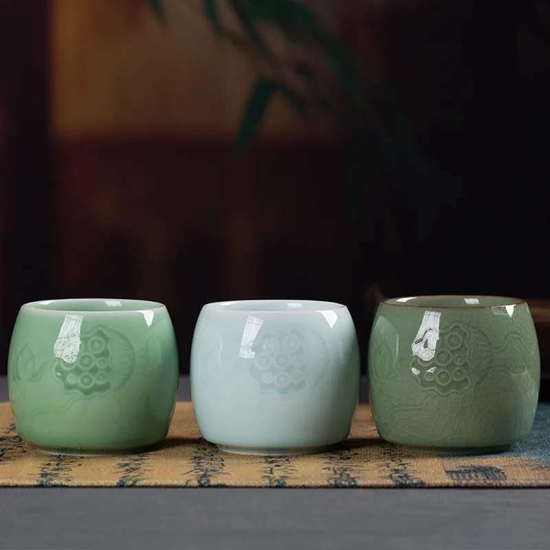 Best Selling Customized Portable Reusable Ceramic Drink Tea Cup Kung Fu Tea Set Household Small Ceramic Water Cup