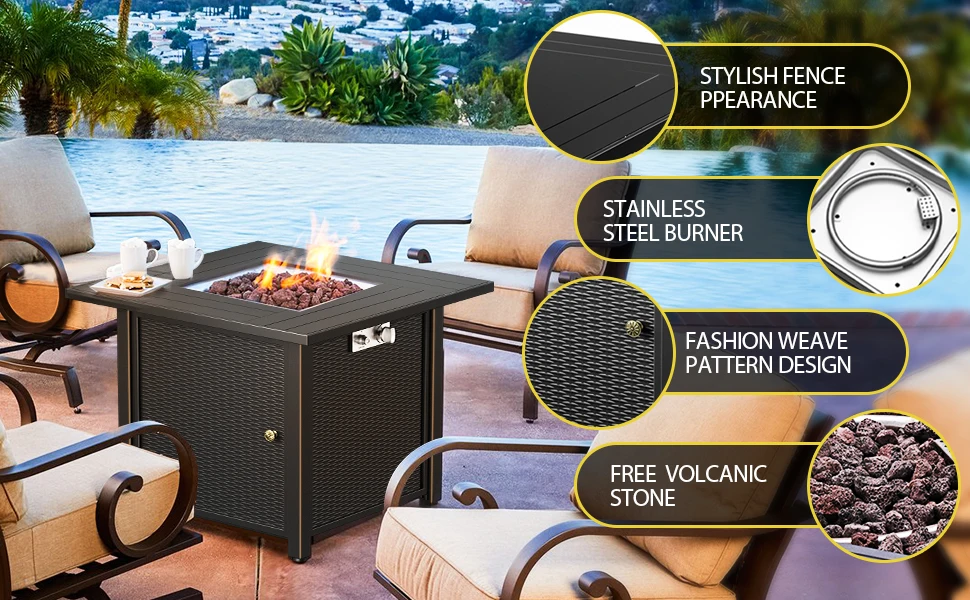 Gartenkreft Outdoor Smokeless Stainless Smokeless Table Top Fire Pit