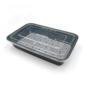 1250ml Rectangular Plastic Food Container, Disposable Takeaway Lunch Box, Microwave Safe PP Packaging
