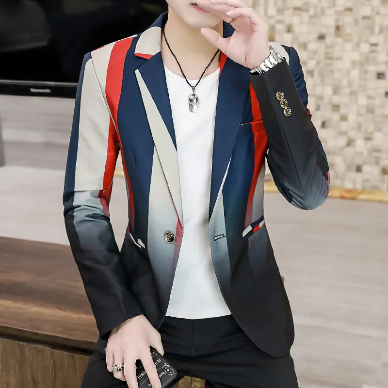 Suit Men's Casual Korean Version Jacket Handsome Spring And Autumn ...