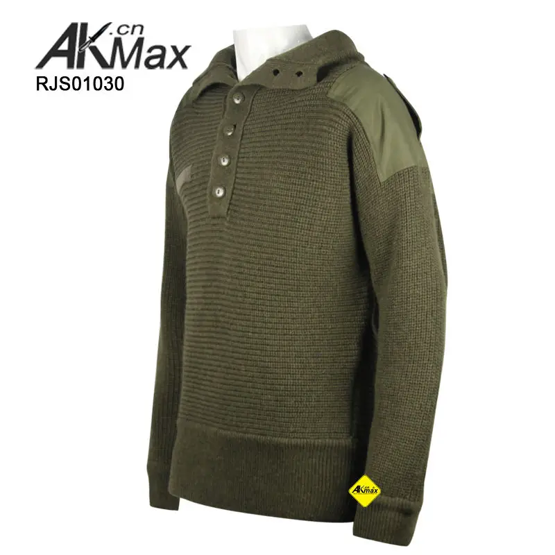 AKmax Custom  Unisex Sweaters With Elbow Patches Wool Pullover Sweater Men's Sweater Pullover