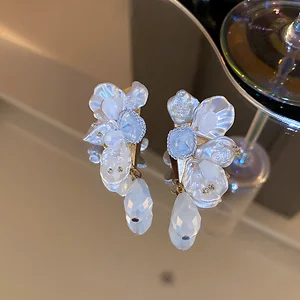 Wholesale Earrings Fine Stud Daily Trendy Alloy High Quality Flower Drop Earring Women's Jewelry Classic Wedding Party Earrings