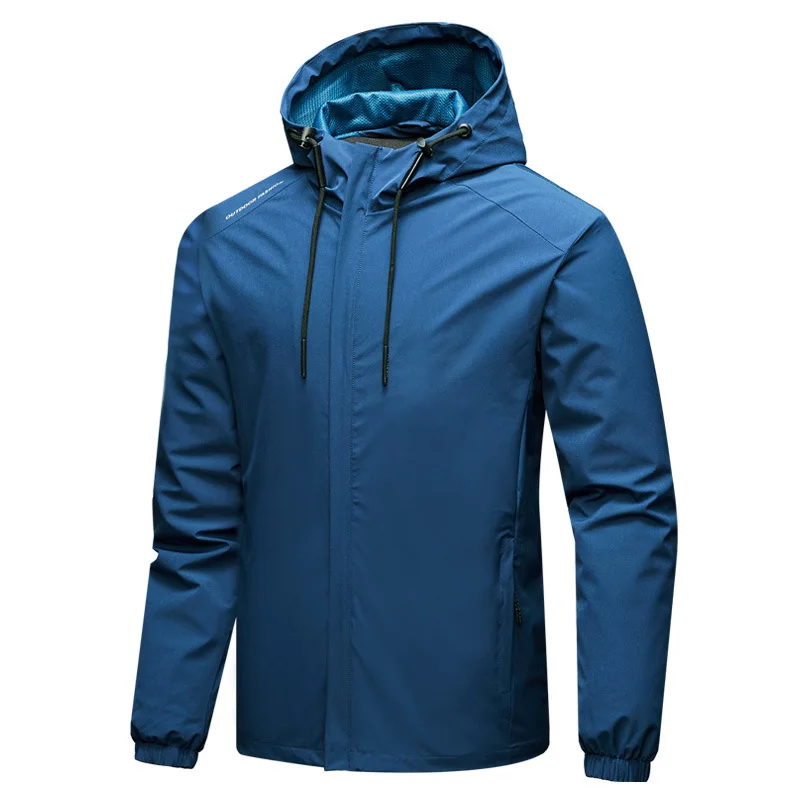 Custom Outdoor Waterproof Running Polyester Windbreaker Jacket For Men_voghion.com