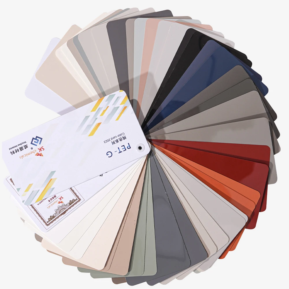 TOP Manufacture Popular Colorful Plastic PETG Decorative Film PET Sheet for Furniture Panels MDF Plywood Particle Board