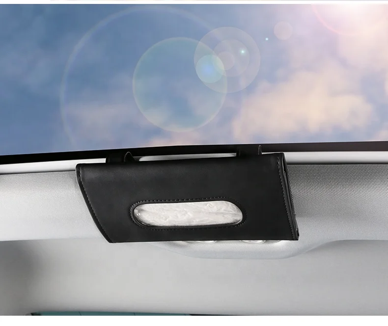 Anjuny Classic Modern Design Portable PU Leather Car Sun Visor 