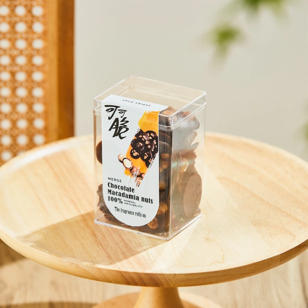 High Quality Transparent Rectangle Cokies Boxes Biscuit Biscuit Packaging Box Food Box for Biscuits Cookie