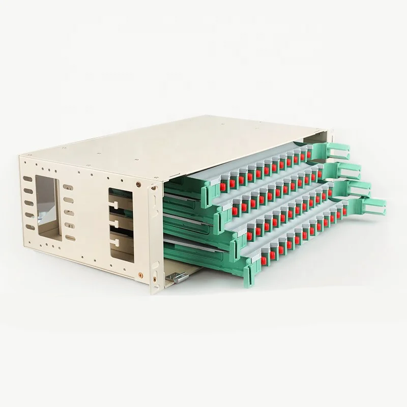 12 24 48 72 96 Core Port LC SC FC ST UPC APC PC Duplex Simplex Splice Tray Adapter Pigtails 19 Inch Rack Mount ODF Unit Box