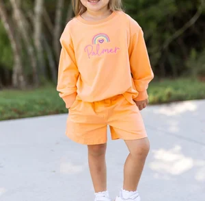 New Design 2-9years Kids Children Girls Boys 2PCS Casual Sports Clothing Sets Sisters Suit Autumn Tracksuits Sweatsuits