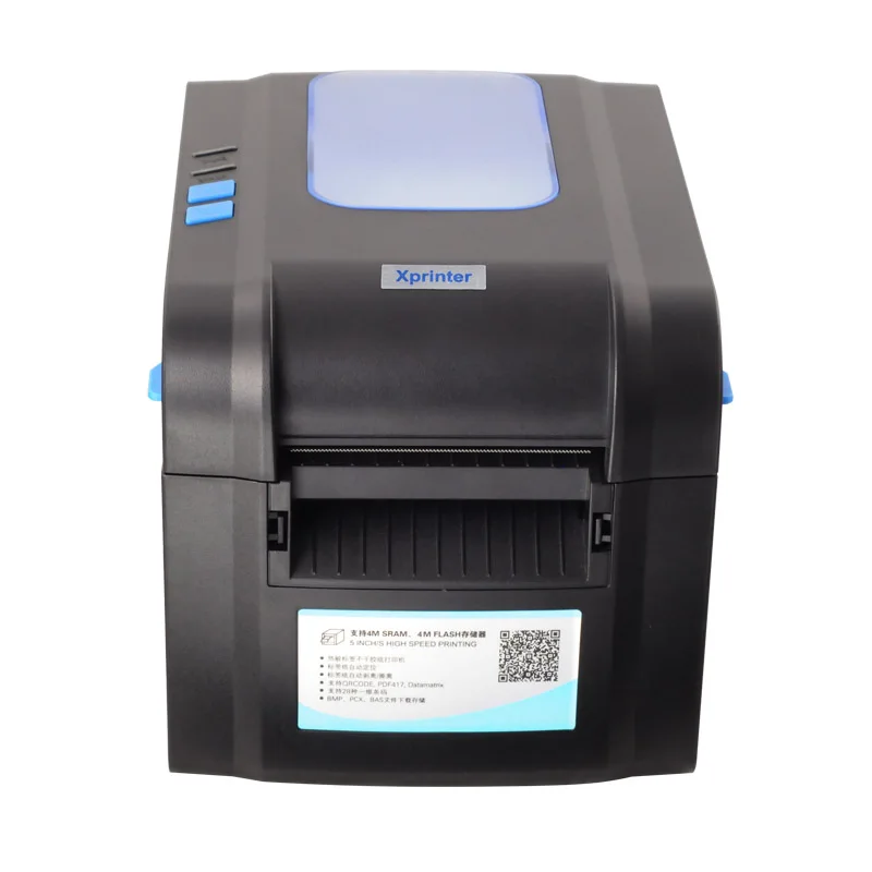 XPRINTER XP-370BM Direct Thermal Desktop Barcode Label Printer for Supermarket Warehouse Coffee Store Compatible Windows/Linux