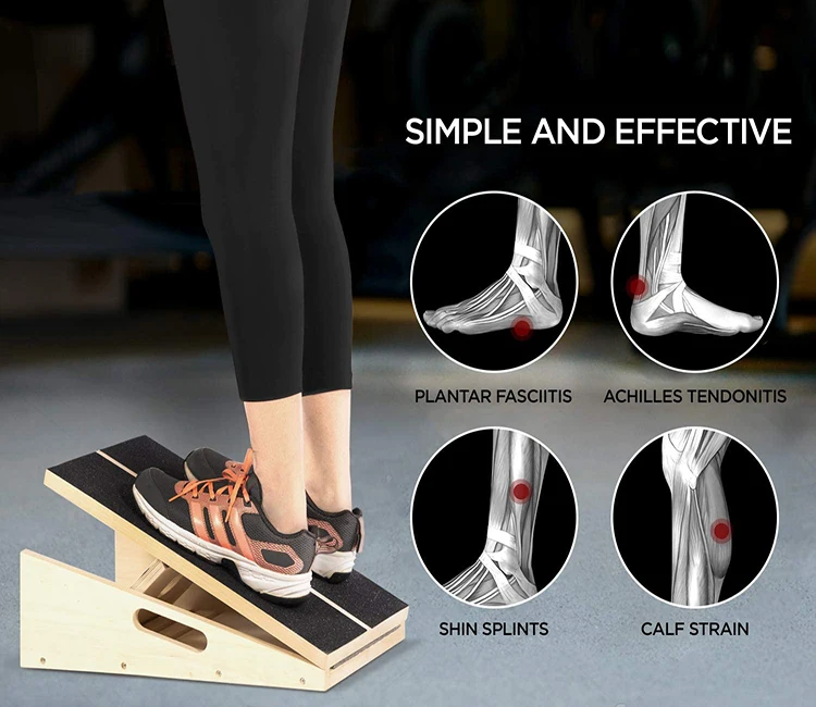  Slant Board for Calf Stretching Squats Calf Stretcher Incline  Stretch Adjustable Wooden Wedge Footrest Professional for Knees Ankle Heel  Feet Leg : Sports & Outdoors