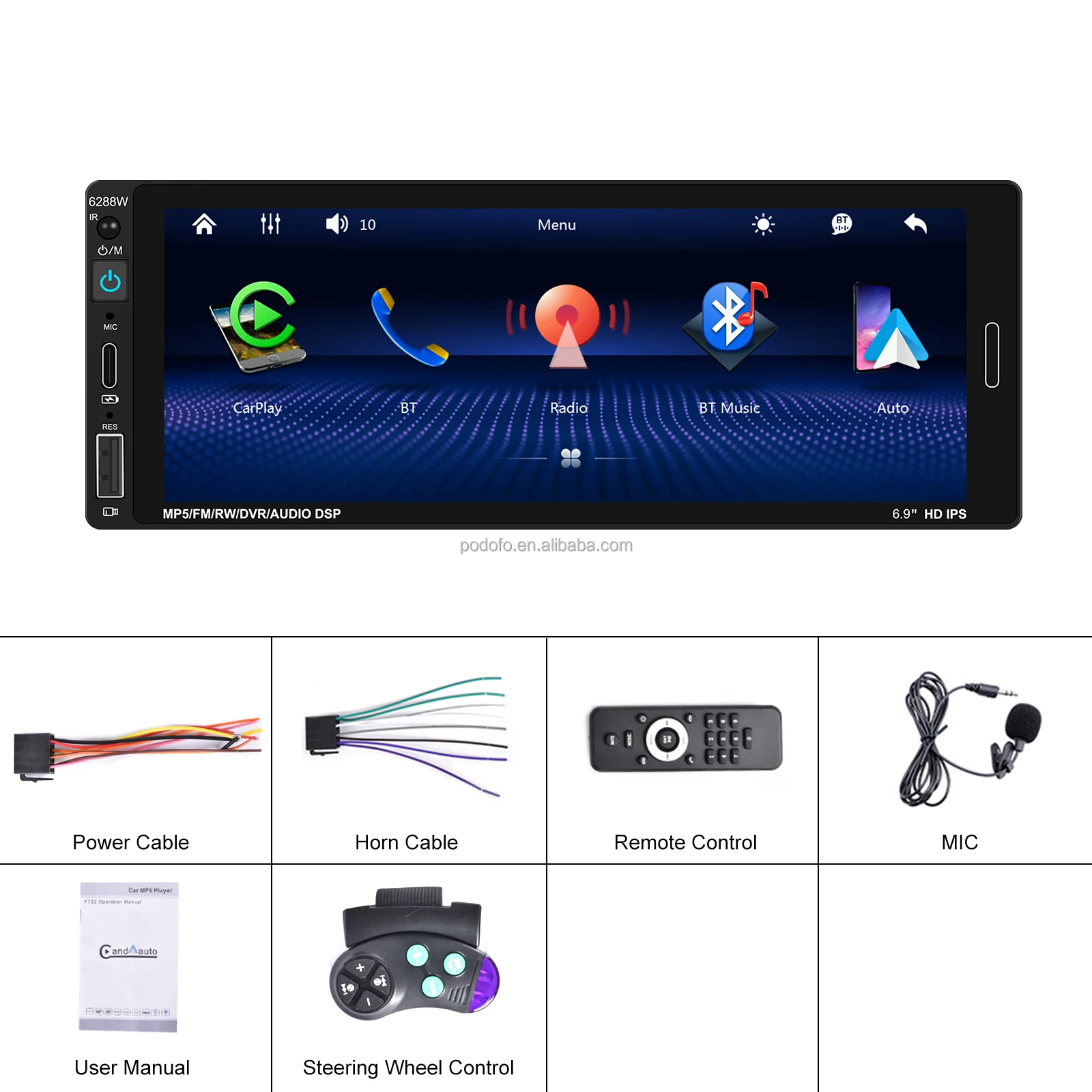 Adattatore Wireless Android Auto E CarPlay 2in1 | Connessione Veloce | Plug & Play