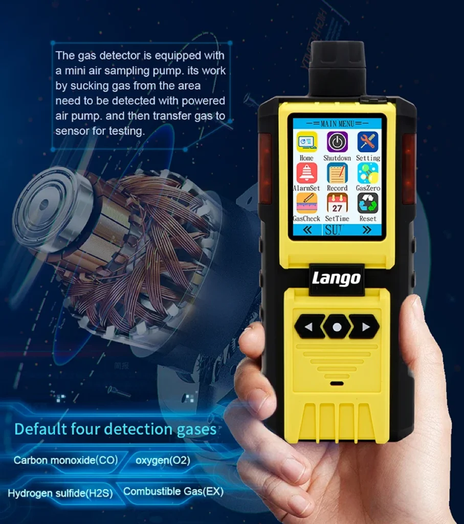 Lango Industrial Fixed Wall Mounted Hydrogen Gas Detector H2 Leak ...