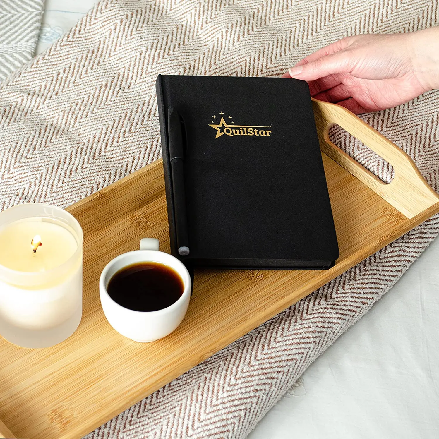 Hardcover Fancy Stationary Black Paper Notebook Custom Inner Pages