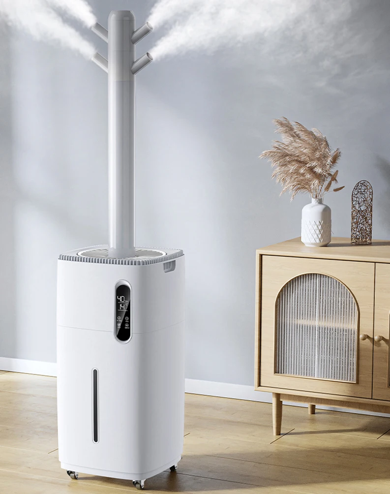 RUNAL OEM ODM Multiple Spray Double Nozzle Cool Mist Smart Ultrasonic Air Humidifier With Timer Hygrometer for Indoor Plant