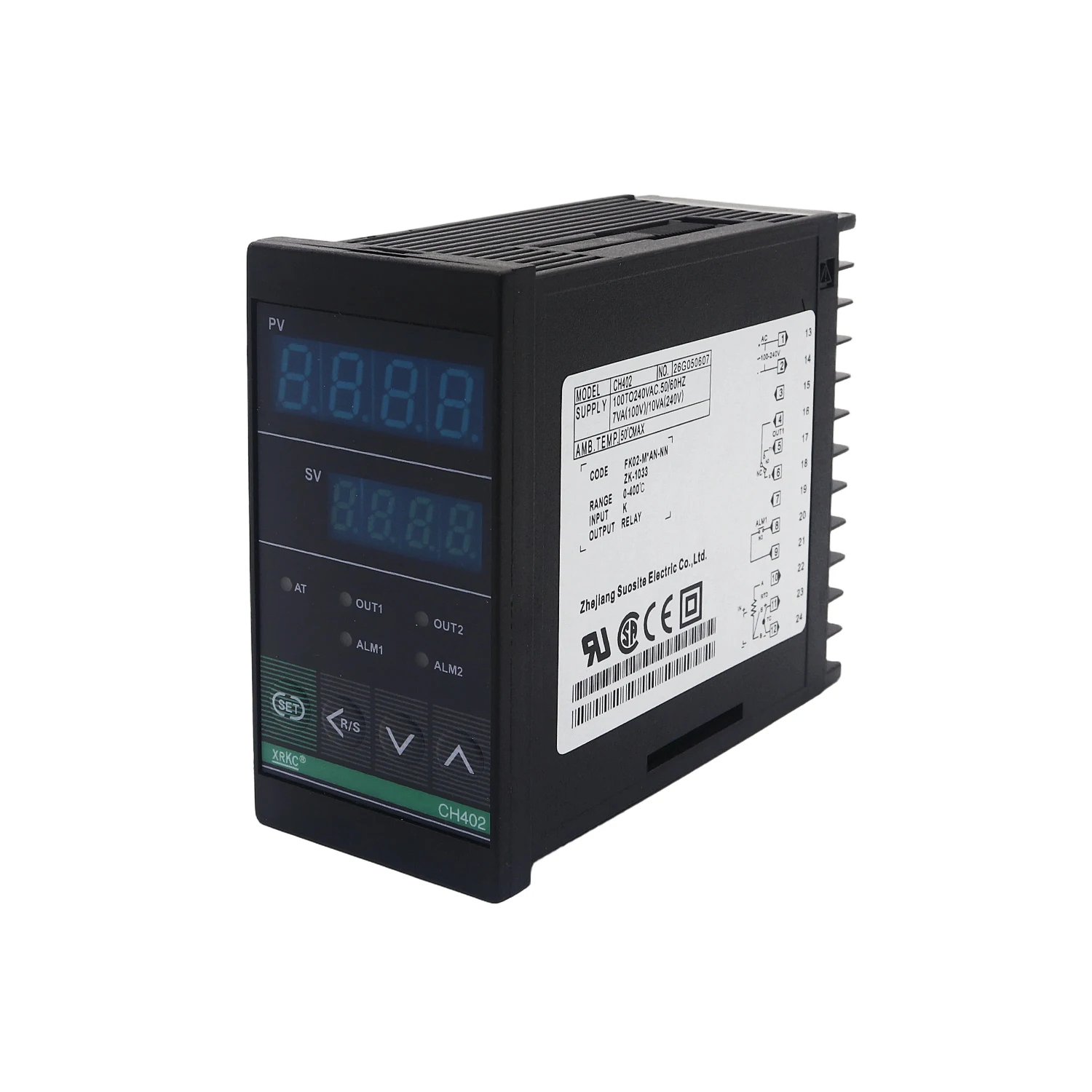 XRKC Intelligent Digital Temperature Controller CH402 FK02 MV*AN 48*96*110mm Industrial PID Thermostat for Incubator