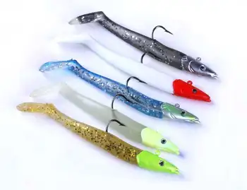 Cheery Free Shipping Lead Head Jig Fishing Soft Bait Silicone Soft Plastic Fishing Lure for Big Fish 19g 11cm – Soft Lure – view 2