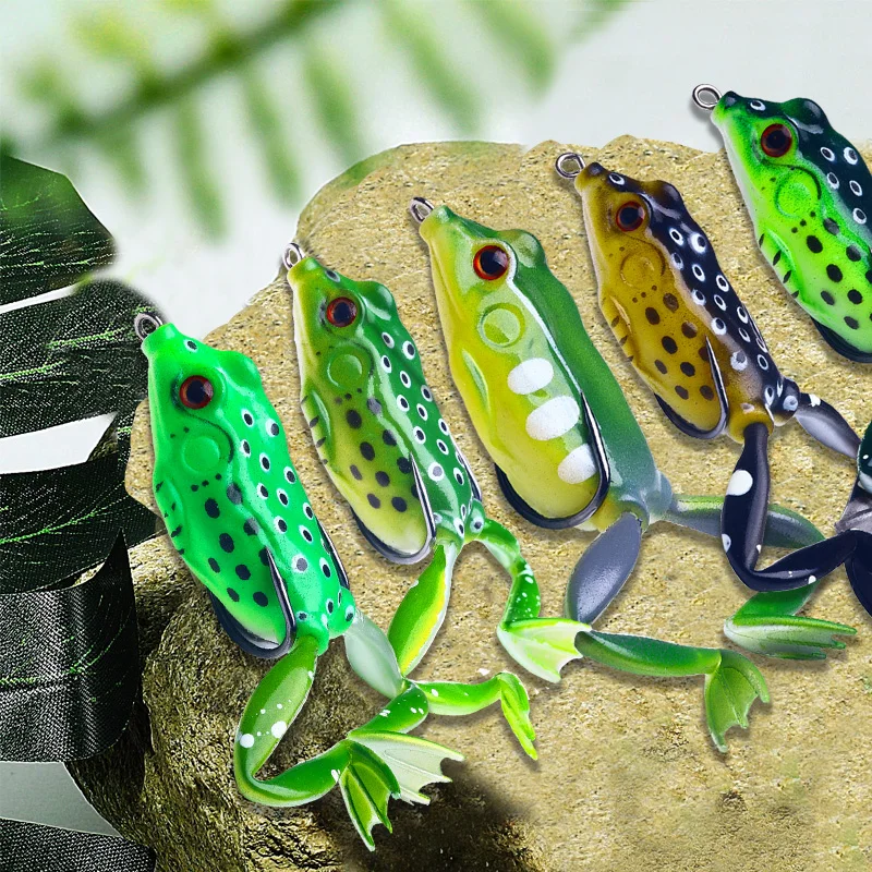 best cheap frog lure for bass Topwater Trout Fishing Lures Kit Set Realistic Prop Frog Soft Swimbait Floating Bait with Weedless Hooks Freshwater Saltwater（Pack of 10） : Sports & Outdoors and slop are no match for the Lunkerhunt Prop Frog The Best Frog Lures for