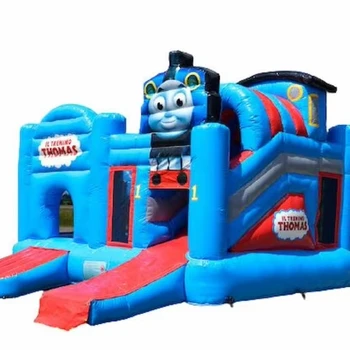 Spacewalk Home Use Thomas train Inflatable Outdoor Jumping Castle Bounce House With Ball Pit And Slide