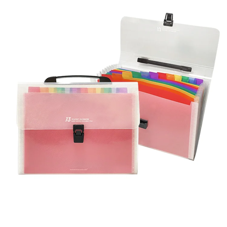 Hanging Expanding Types Of Plastic Folders Document Enclosed Wallets 13 Pockets Filing Products