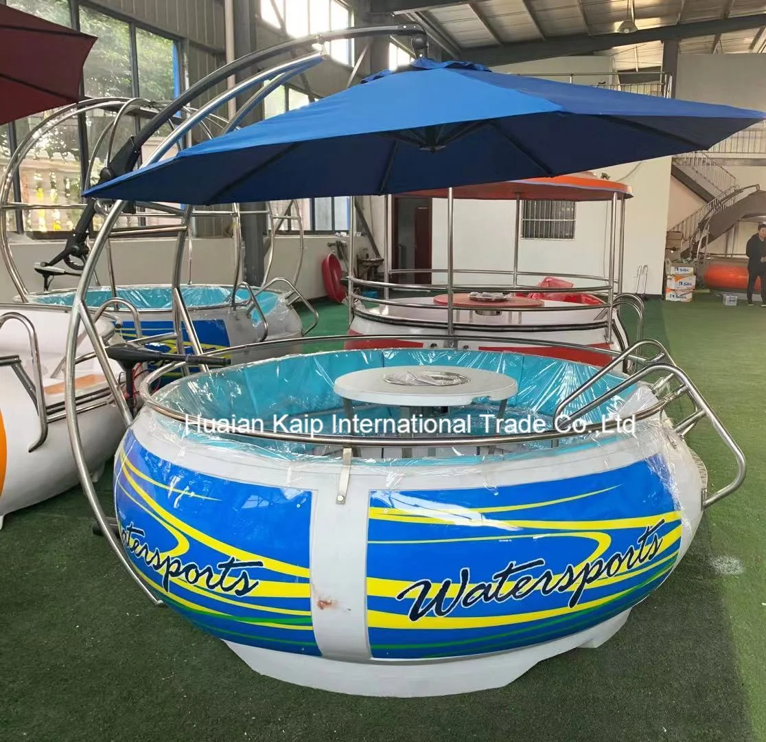 Small Plastic Electric Pontoon Boat Kids and Adult Electric Bumper Boat Electric Motor Bbq Donut Boat