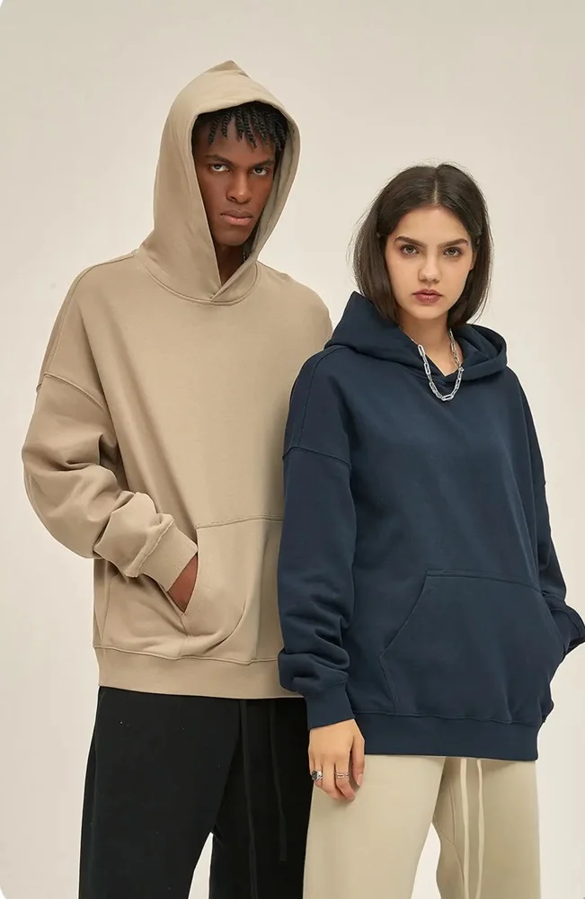 High Quality Cheap Plain Blank Essentials Unisex Hoodie Custom Logo Your Brand Oversized Hoodies With Kangaroo Pocket