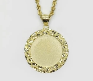 Custom Memory Photo Frame  5A Cz High Quality Jewelry Bespoke solid gold 9k Picture Pendant