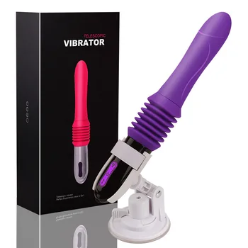Hot Selling Female Masturbation Pumping Telescopic Vibrator Dildo Vibrator Sex Machine