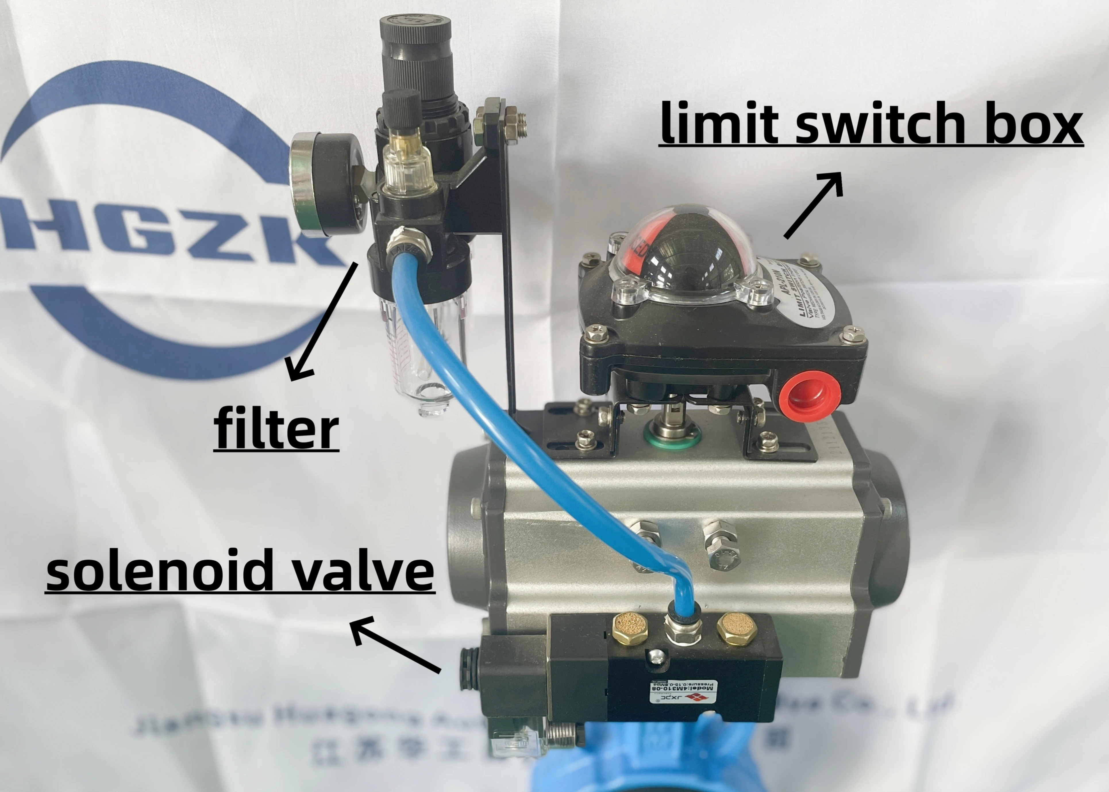 Пневматический пневматический клапан-бабочка с пневматическим приводом PN16 PN10 EPDM