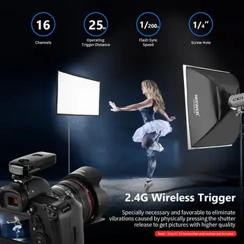 Neewer 3-in-1 Wireless Trigger+Remote Shutter As Godox FC-16 for EOS 1100d/1000d/700d/650d/600d/60d/550d/500d/450d/100d detail image