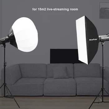 KT-HC403 NiceFoto 100W 5600K Daylite COB LED Studio Film Video Light Kit for Live Stream detail image