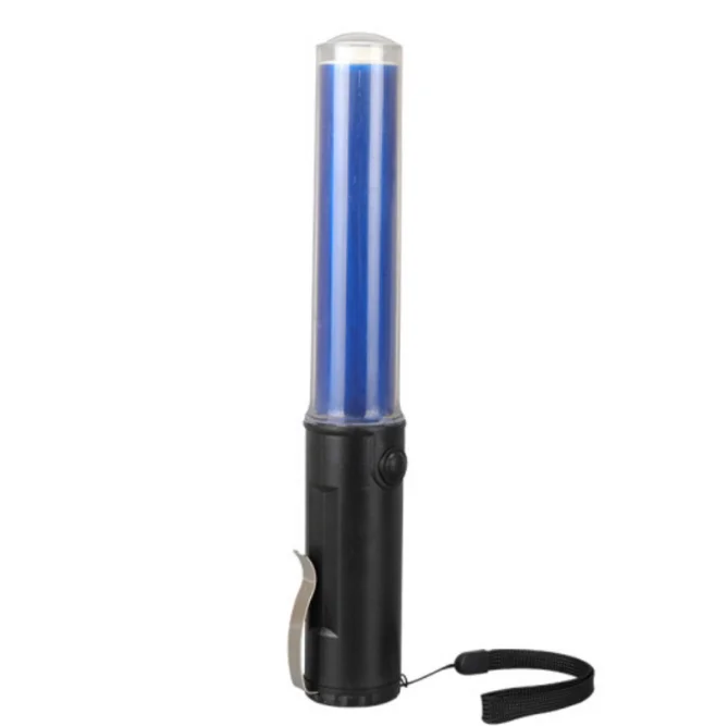 Bacchetta Luminosa Di Sicurezza A LED Con 3 Modalità (Flash Rosso, Blu, Bianco) E Cinturino, Per Segnalazione Stradale E Parcheggio, Con 4 Batterie AA Non Incluse - 2