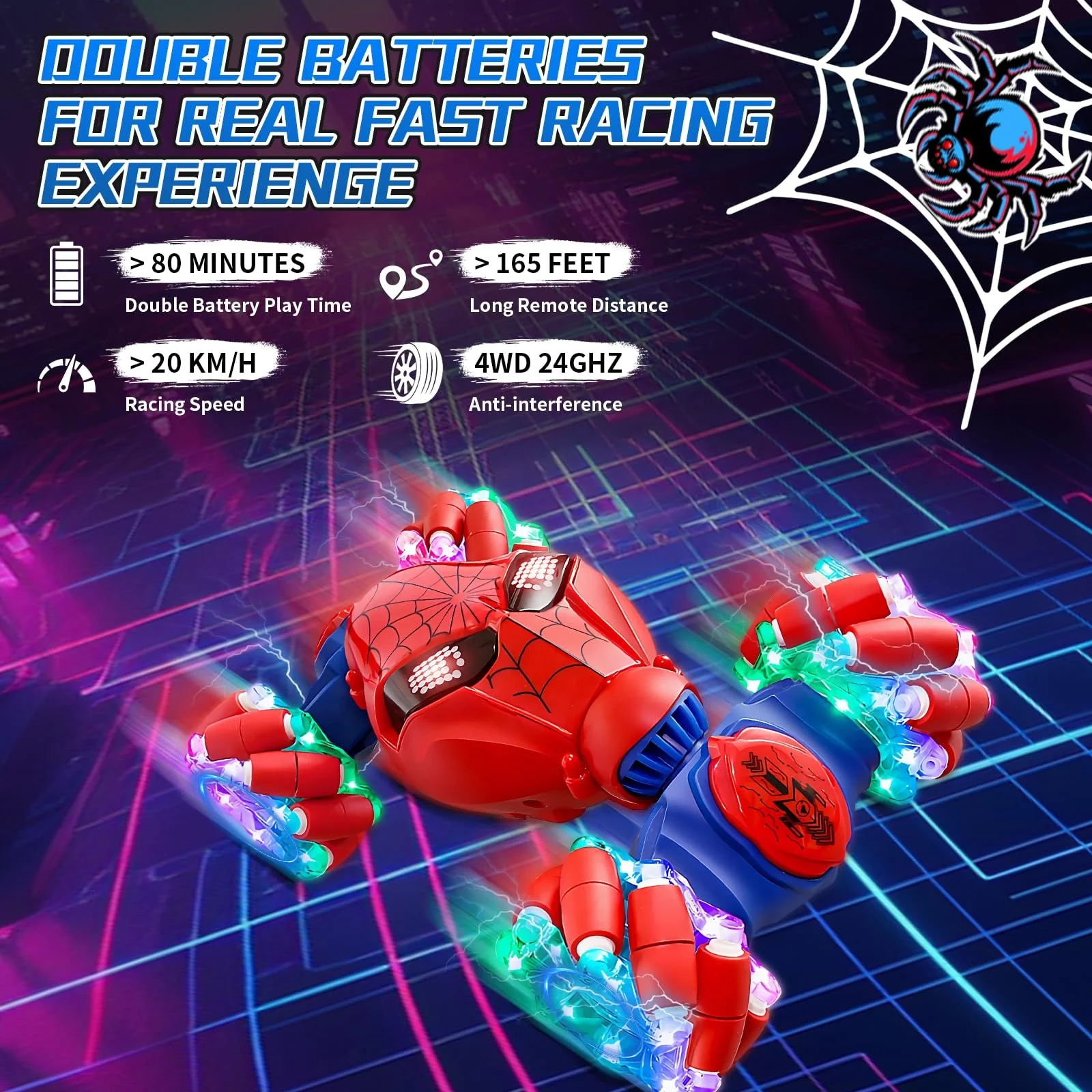 Innovative Trends 2024 Hand Control 4WD Drift Remote Control Car Off Road Gesture Sensing Spider Stunt Car Rc Cars With Light