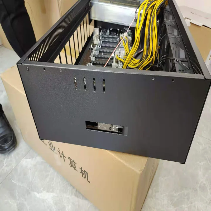 Powerful 4u Rack Server 12 GPU Server Case 2400W PSU with Motherboard