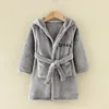 flannel robe-pure gray