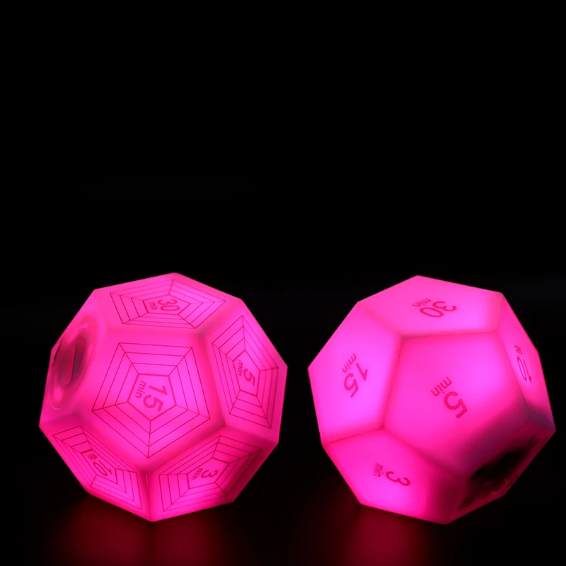 NEW Arrival Smart Magic Dodecahedron 9 Colors Kitchen Digital Countdown Display Night Light Timer