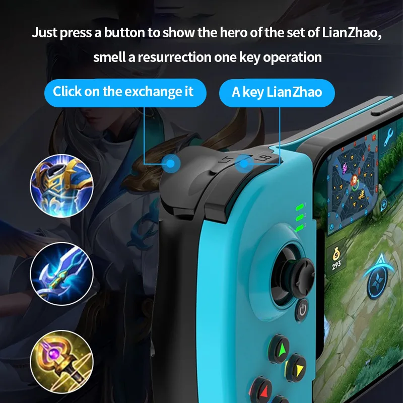 Rectractable Machine Controller Retractable Gamepad Wireless Game Controller for Android Ios Mobile ...