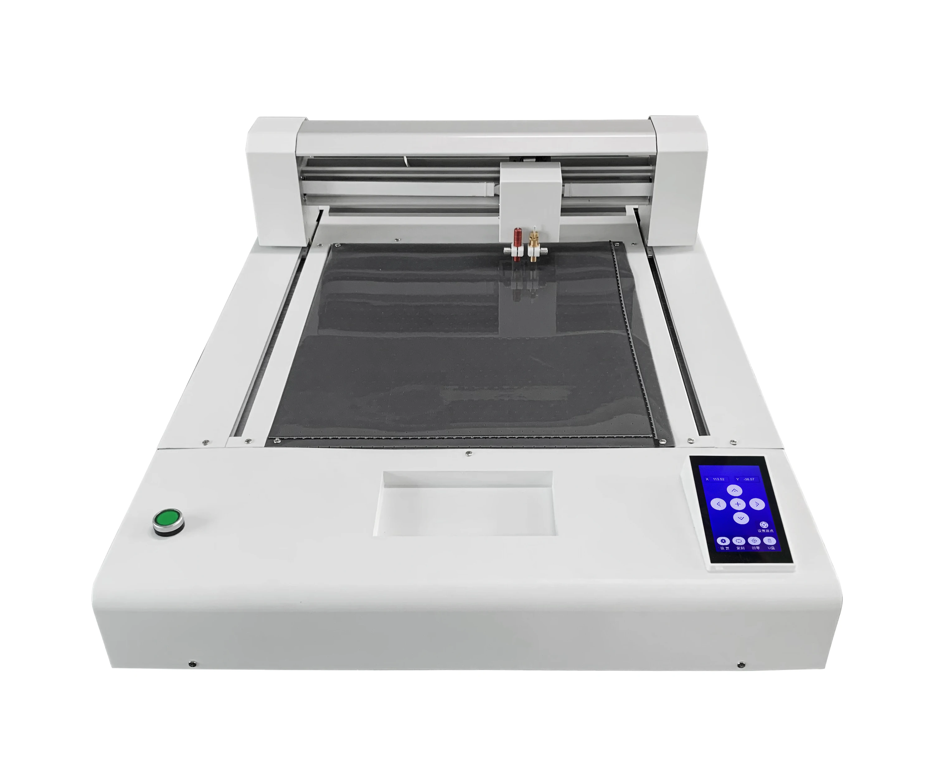 A3+ Flatbed Cutter Plotter Double Head Cutting Creasing Box Making Machine With Signmaster AI CDR