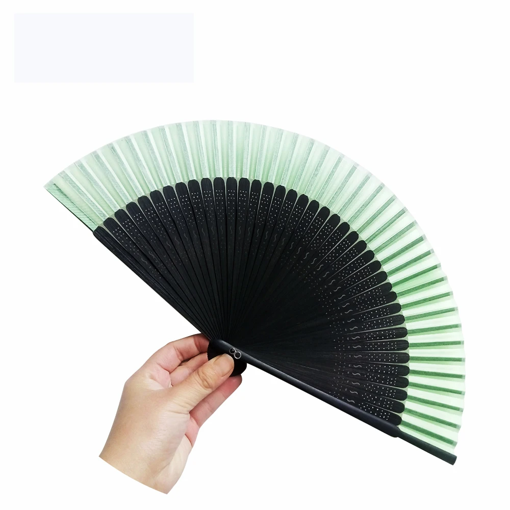 
 Японский ручной Шелковый складной веер с бамбуковой рамкой, полые вырезанные узоры бамбуковая рамка для женщин, ручной складной веер F  