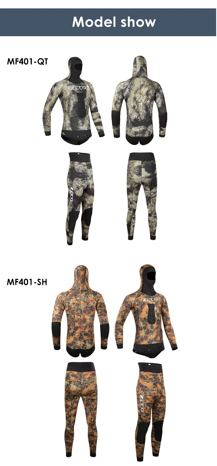 custom logo 1mm 5mm camouflage men and women camo spearfishing wet suit camp neoprene diving wetsuits