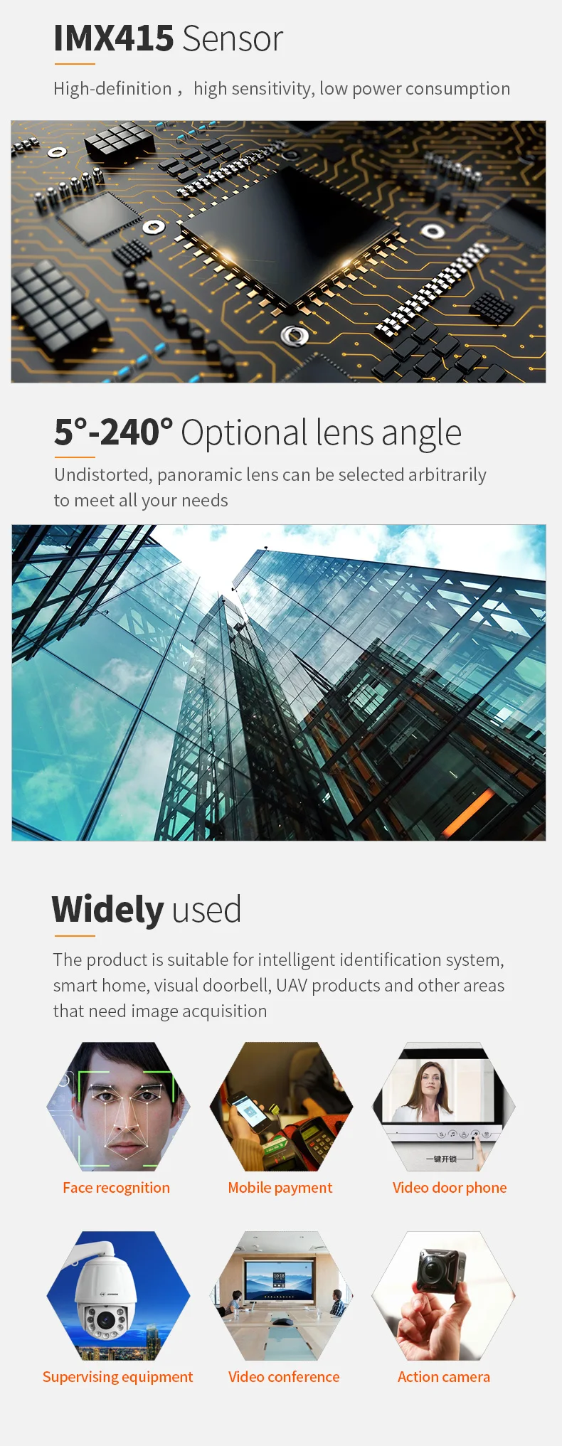 DGZX 8MP imx415 Autofocus M12 Wide Angle fisheye Lens 4K UVC Plug and Play USB Camera module插图4