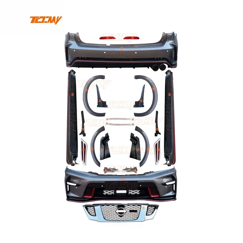 TDCMY Car Body Kit Grosir Bumper Gril Bar Sisi dan Aksesori Flare Roda Kombinasi untuk Nissan Patrol Y62 2016