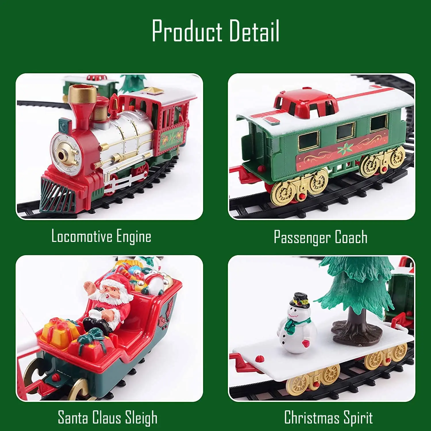 Christmas Plastic Toy Train Manufacturers Funny Rail Train With Santa