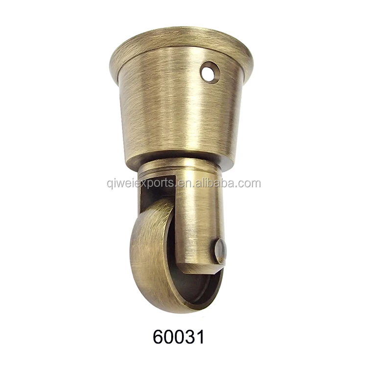 Traditional Vintage Style Round Socket Cup Brass Castor Wheels 60031